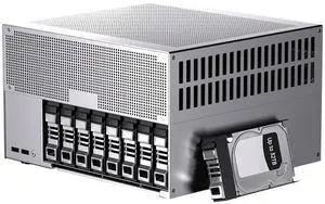 8-Bay Desktop NAS Computer, 16 Cores AI Ultra 9 285H, 32G LPDDR5X 8400MT/s, Win-11 pro, 2 x 10Gbps LAN, 2 x M.2 PCIE4.0 Slots, Four Display, 8k/4k@60Hz, Support Dual System Network 8-Bay Desktop NAS Computer, 16 Cores AI Ultra 9 285H, 32G LPDDR5X 8400MT/s, Win-11 pro, 2 x 10Gbps LAN, 2 x M.2 PCIE4.0 Slots, Four Display, 8k/4k@60Hz, Support Dual System Network