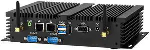 Fanless Mini PC, Industrial Desktop Computer Core i3-5005U 2.0GHz, Windows 10 Pro, 16GB RAM, 512GB SSD, 2xNICs, 2xCOM RS232, 4xUSB 3.0, HDMI/VGA Ports, Support Auto Power On Fanless Mini PC, Industrial Desktop Computer Core i3-5005U 2.0GHz, Windows 10 Pro, 16GB RAM, 512GB SSD, 2xNICs, 2xCOM RS232, 4xUSB 3.0, HDMI/VGA Ports, Support Auto Power On