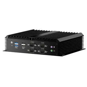 Fanless Industrial PC, Mini Computer with Core i7-8550U, 8G RAM 256G SSD, Dual NIC, 6*COM RS232, Wi-Fi 5, 1*HDMI 1*VGA, Low Power, Support Wake On LAN/Auto Power On, Windows 10 Pro Fanless Industrial PC, Mini Computer with Core i7-8550U, 8G RAM 256G SSD, Dual NIC, 6*COM RS232, Wi-Fi 5, 1*HDMI 1*VGA, Low Power, Support Wake On LAN/Auto Power On, Windows 10 Pro