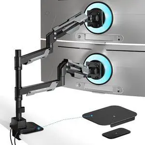 Vertical Dual Monitor Mount & Steel Monitor Mount Reinforcement Plate for 24-57'' Ultrawide Screen Vertical Dual Monitor Mount & Steel Monitor Mount Reinforcement Plate for 24-57'' Ultrawide Screen