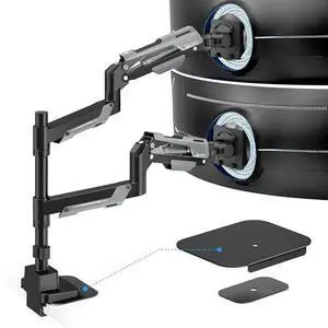 Monitor Mount & Steel Monitor Mount Reinforcement Plate for 24-57'' Ultrawide Screen Monitor Mount & Steel Monitor Mount Reinforcement Plate for 24-57'' Ultrawide Screen