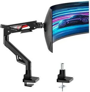 Premium Monitor Arm, Ultrawide Monitor Stand up to 57 and 66 Lbs, Gas Sprinq Monitor Mount Height Adjustable and Extension Monitor Stand for Desk Various VESA Mount with Clamp/Grommet Base Premium Monitor Arm, Ultrawide Monitor Stand up to 57 and 66 Lbs, Gas Sprinq Monitor Mount Height Adjustable and Extension Monitor Stand for Desk Various VESA Mount with Clamp/Grommet Base