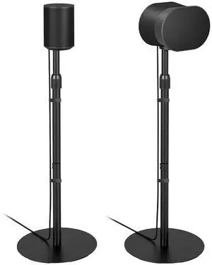 Speaker Stands Pair for Sonos Era 100, 100 SL, 300, External Cable, Black | Only compatible with Sonos Era Series. External cable management with securing straps. 31.4"42" lockable height. Speaker Stands Pair for Sonos Era 100, 100 SL, 300, External Cable, Black | Only compatible with Sonos Era Series. External cable management with securing straps. 31.4"42" lockable height.