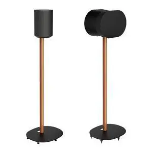 Speaker Stands Compatible with SONOS Era 300 and Era 100, Fixed Height Floor Stand with Cable Management, Wooden Speaker Mount, Black & Walnut, 2 Pack (Pair) Speaker Stands Compatible with SONOS Era 300 and Era 100, Fixed Height Floor Stand with Cable Management, Wooden Speaker Mount, Black & Walnut, 2 Pack (Pair)