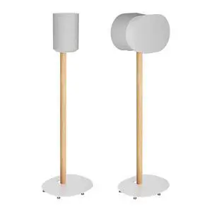 Speaker Stands Compatible with SONOS Era 300 and Era 100, Fixed Height Floor Stand with Cable Management, Wooden Speaker Mount, White & Beech, 2 Pack (Pair) Speaker Stands Compatible with SONOS Era 300 and Era 100, Fixed Height Floor Stand with Cable Management, Wooden Speaker Mount, White & Beech, 2 Pack (Pair)