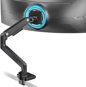 Ultrawide Monitor Arm for 17 to 49 Inch Heavy Duty Curved Screen, Holds 44 Lbs, Adjustable Gas Spring Monitor Arm Desk Mount with C Clamp, Grommet Base, 75/100 Vesa Mount, Black Ultrawide Monitor Arm for 17 to 49 Inch Heavy Duty Curved Screen, Holds 44 Lbs, Adjustable Gas Spring Monitor Arm Desk Mount with C Clamp, Grommet Base, 75/100 Vesa Mount, Black