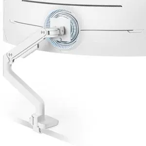 Ultrawide Monitor Arm White for 17 to 49 Inch Heavy Duty Curved Screen, Holds 44 Lbs, Adjustable Gas Spring Monitor Arm Desk Mount with C Clamp, Grommet Base, 75/100 Vesa Mount Ultrawide Monitor Arm White for 17 to 49 Inch Heavy Duty Curved Screen, Holds 44 Lbs, Adjustable Gas Spring Monitor Arm Desk Mount with C Clamp, Grommet Base, 75/100 Vesa Mount