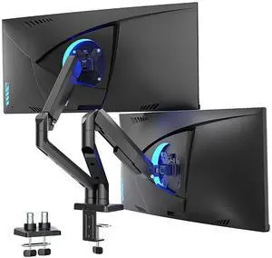 Dual Monitor Mount, Heavy Duty Monitor Arms for 2 Monitors for 17-35 Inch, Fully Adjustable Monitor Desk Stand Ultrawide Screen, VESA 75x75 or 100x100mm, Black Dual Monitor Mount, Heavy Duty Monitor Arms for 2 Monitors for 17-35 Inch, Fully Adjustable Monitor Desk Stand Ultrawide Screen, VESA 75x75 or 100x100mm, Black
