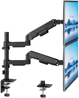 Dual Monitor Stand for 17-32 Inch Screens, Gas Spring Dual Monitor Mount with Clamp/Grommet Base, Ergonomic Full Motion Arms Support up to 19.8 lbs, with Cable Management Dual Monitor Stand for 17-32 Inch Screens, Gas Spring Dual Monitor Mount with Clamp/Grommet Base, Ergonomic Full Motion Arms Support up to 19.8 lbs, with Cable Management