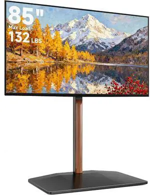 Universal Swivel TV Stand with Wood for 32-85 Inch LCD LED OLED Screen, Holds 132 Lbs, Height Adjustable Floor TV Stand, Max VESA 600 * 400mm, Black, for Bedroom Living Room Universal Swivel TV Stand with Wood for 32-85 Inch LCD LED OLED Screen, Holds 132 Lbs, Height Adjustable Floor TV Stand, Max VESA 600 * 400mm, Black, for Bedroom Living Room