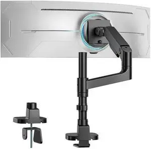 Single Monitor Arm for 17-49Ultrawide Monitors, Heavy Duty Single Monitor Mount Holds 44 lbs, Full Motion Gas Spring Vertical Desk Mount, 75/100 VESA Mount, (Balck) Single Monitor Arm for 17-49Ultrawide Monitors, Heavy Duty Single Monitor Mount Holds 44 lbs, Full Motion Gas Spring Vertical Desk Mount, 75/100 VESA Mount, (Balck)