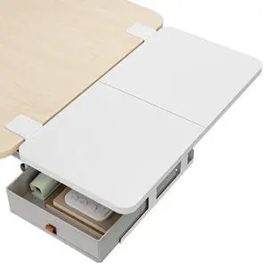 Desk Extender Tray, 24" x 12", with Storage Drawer, Medium, White | Desk Extension, Clamp on Desk Shelf, Clamp on Keyboard Tray for Office and Home, Workstation Organizer Desk Extender Tray, 24" x 12", with Storage Drawer, Medium, White | Desk Extension, Clamp on Desk Shelf, Clamp on Keyboard Tray for Office and Home, Workstation Organizer