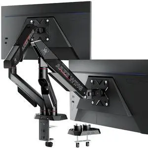 Dual Monitor Arm for 17-35 Inch Flat Curved Ultrawide Screens Up to 26.5lbs, Fully Adjustable Dual Monitor Mount, C-Clamp & Grommet Base, 75/100 Vesa Mount, Black Dual Monitor Arm for 17-35 Inch Flat Curved Ultrawide Screens Up to 26.5lbs, Fully Adjustable Dual Monitor Mount, C-Clamp & Grommet Base, 75/100 Vesa Mount, Black