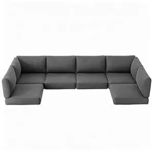 14-Piece Outdoor Cushion Set for 6-Seat Sectional Sofa, 25.6"x25.6" Couch Cushion Replacement for Patio Furniture, Splash-Proof & Fade-Resistant Patio Cushions for Backyard/Porch/Deck, Grey 14-Piece Outdoor Cushion Set for 6-Seat Sectional Sofa, 25.6"x25.6" Couch Cushion Replacement for Patio Furniture, Splash-Proof & Fade-Resistant Patio Cushions for Backyard/Porch/Deck, Grey