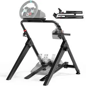 Foldable Sim Racing Wheel Stand, Formula and GT Racing Simulator Cockpit Compatible with Fanatec, Thrustmaster, Logitech, Moza, Racing Games on PS5, PS4, Xbox and PC Foldable Sim Racing Wheel Stand, Formula and GT Racing Simulator Cockpit Compatible with Fanatec, Thrustmaster, Logitech, Moza, Racing Games on PS5, PS4, Xbox and PC
