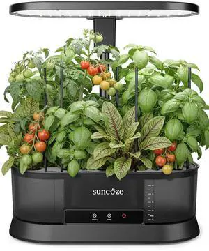 Hydroponics Growing System with Removable Tank, 36W Dimmable Full Spectrum LED Grow Light, 12 Pods Indoor Herb Garden with 5L Split Water Tank, 21.6" Height Adjustable Hydroponic Garden Hydroponics Growing System with Removable Tank, 36W Dimmable Full Spectrum LED Grow Light, 12 Pods Indoor Herb Garden with 5L Split Water Tank, 21.6" Height Adjustable Hydroponic Garden