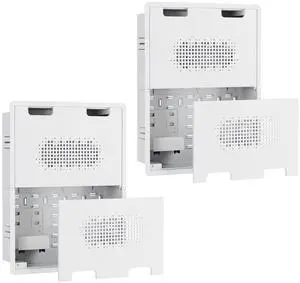 17" in-Wall Media Box,Recessed Outlet Wall Box,Structured Media Enclosure for One Connect & Network Switches, Works with Fire TV Stick & Samsung -Friendly Cable Management KitPack of 2 17" in-Wall Media Box,Recessed Outlet Wall Box,Structured Media Enclosure for One Connect & Network Switches, Works with Fire TV Stick & Samsung -Friendly Cable Management KitPack of 2