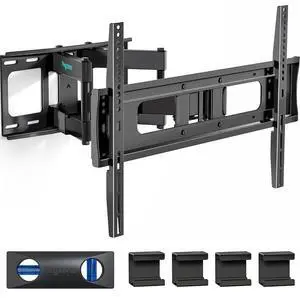 Full Motion TV Wall Mount for 37-90 Inch TVs up to 132lbs, Swivel Tilt Extension Heavy Duty TV Bracket with Dual Articulating Arms, Pre-Assembled Wall Mount, Max 16" Wood Studs, VESA 600x400mm Full Motion TV Wall Mount for 37-90 Inch TVs up to 132lbs, Swivel Tilt Extension Heavy Duty TV Bracket with Dual Articulating Arms, Pre-Assembled Wall Mount, Max 16" Wood Studs, VESA 600x400mm