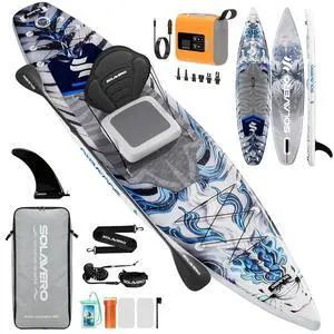 Inflatable Stand Up Paddle Board, 12'5"×33" Extra Large SUP with Seat Premium Accessories, Anti-Slip EVA Deck for Youth & Adults 600lb Capacity Adventure Paddleboard for Lake, River, Ocean Inflatable Stand Up Paddle Board, 12'5"×33" Extra Large SUP with Seat Premium Accessories, Anti-Slip EVA Deck for Youth & Adults 600lb Capacity Adventure Paddleboard for Lake, River, Ocean