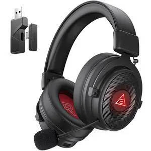 E900BT Wireless Gaming Headset for PC Ps5 Ps4, 2.4 Ghz USB&Type-C Gaming Headphones with Microphone,20ms Latency, 50H Battery Bluetooth Headphones for Switch, Laptop, Mobile, Mac E900BT Wireless Gaming Headset for PC Ps5 Ps4, 2.4 Ghz USB&Type-C Gaming Headphones with Microphone,20ms Latency, 50H Battery Bluetooth Headphones for Switch, Laptop, Mobile, Mac