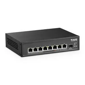 8 Port 2.5G PoE Switch with 10G SFP+ Slot, 8 x 2.5G Base-T Ports Compatible with 10/100/1000Mbps, IEEE8023af/at PoE 135W, Metal Unmanaged Fanless Small Network Switch 8 Port 2.5G PoE Switch with 10G SFP+ Slot, 8 x 2.5G Base-T Ports Compatible with 10/100/1000Mbps, IEEE8023af/at PoE 135W, Metal Unmanaged Fanless Small Network Switch