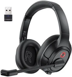 Wireless Headset with Mic for Work, Bluetooth 5.0 Headset with AI-Powered Noise Cancelling Microphone - Bluetooth Wireless Headphones with Mic for Work/PC/Laptop/Computer/Office/Zoom Wireless Headset with Mic for Work, Bluetooth 5.0 Headset with AI-Powered Noise Cancelling Microphone - Bluetooth Wireless Headphones with Mic for Work/PC/Laptop/Computer/Office/Zoom