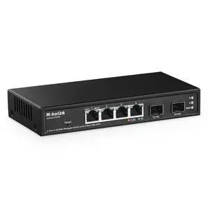 4 Port 2.5G Managed Switch with 2 Port 10G SFP+ Slot, 4 x 2.5Gigabit Base-T Ports Compatible with 10/100/1000Mbps, Mini Size Metal Web Managed Fanless Network Switch 4 Port 2.5G Managed Switch with 2 Port 10G SFP+ Slot, 4 x 2.5Gigabit Base-T Ports Compatible with 10/100/1000Mbps, Mini Size Metal Web Managed Fanless Network Switch