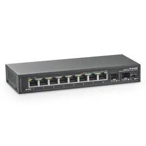 8 Port 2.5Gigabit Ethernet Switch with 2x10G SFP Slot, 8 x 2.5G Base-T Ports, VLAN Isolation, Metal Unmanaged Fanless Small Network Switch 8 Port 2.5Gigabit Ethernet Switch with 2x10G SFP Slot, 8 x 2.5G Base-T Ports, VLAN Isolation, Metal Unmanaged Fanless Small Network Switch