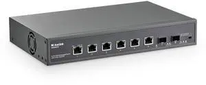 8 Port 10Gbps Ethernet Switch with 2x10G SFP+ Slot, 6 Port 10G RJ45 Support 10G/5G/2.5G/1000M/100M Auto-Negotiation, 160Gbps Bandwidth Unmanaged Plug and Play Desktop|RackMount Switch 8 Port 10Gbps Ethernet Switch with 2x10G SFP+ Slot, 6 Port 10G RJ45 Support 10G/5G/2.5G/1000M/100M Auto-Negotiation, 160Gbps Bandwidth Unmanaged Plug and Play Desktop|RackMount Switch