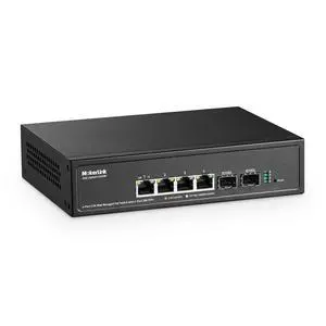 4 Port 2.5G POE Managed Switch with 2 Port 10G SFP+ Slot, IEEE8023af/at PoE 78W, Mini Size Metal Fanless, Easy Web Managed Network Switch 4 Port 2.5G POE Managed Switch with 2 Port 10G SFP+ Slot, IEEE8023af/at PoE 78W, Mini Size Metal Fanless, Easy Web Managed Network Switch