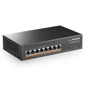 8 Port Gigabit PoE Switch, 8 PoE+ Ports 1000Mbps, 802.3af/at 120W, Metal Fanless Unmanaged Plug and Play 8 Port Gigabit PoE Switch, 8 PoE+ Ports 1000Mbps, 802.3af/at 120W, Metal Fanless Unmanaged Plug and Play