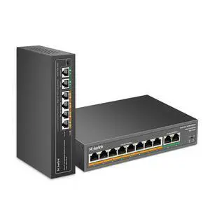 PoE Switch, 6 Port and 10 Port PoE Switch, Support IEEE802.3af/at, Fanless Metal Plug & Play PoE Switch, 6 Port and 10 Port PoE Switch, Support IEEE802.3af/at, Fanless Metal Plug & Play