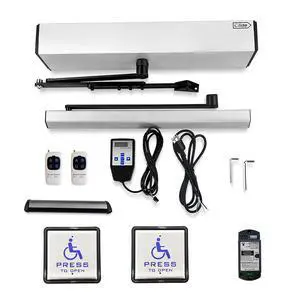 Automatic Handicap Door Opener for Disabled People,ADA Automatic Swing Door Opener,Electric Door Openers,AC100V to AC240V,with Wireless Handicap Push Buttons and Safety Sensor Automatic Handicap Door Opener for Disabled People,ADA Automatic Swing Door Opener,Electric Door Openers,AC100V to AC240V,with Wireless Handicap Push Buttons and Safety Sensor