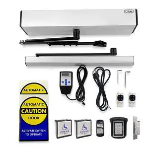 Automatic Electric Door Opener,Handicap Door Opener for Outdoors with Wireless Handicap Push Buttons,Access Keypad,Power on Lock Fail Safe 550lbs Electric Strike Automatic Electric Door Opener,Handicap Door Opener for Outdoors with Wireless Handicap Push Buttons,Access Keypad,Power on Lock Fail Safe 550lbs Electric Strike