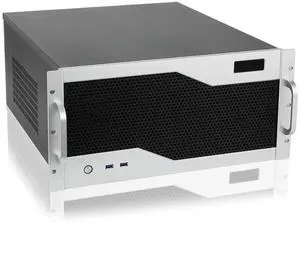 5U rackmount Server Chassis Silver Color Support Liquid Cooling Compatibility up to Elevated 360mm Radiator, 1xPS2+1xSFX PSU 5U rackmount Server Chassis Silver Color Support Liquid Cooling Compatibility up to Elevated 360mm Radiator, 1xPS2+1xSFX PSU