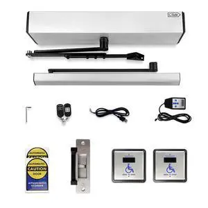 Automatic Swing Door Opener,Touch Free Wave Sensor Handicap Door Closer with 2PCS 4.5'' Square Wired Handicap Wave Sensors and 1PCS DC12V 880lbs Electric Strike Automatic Swing Door Opener,Touch Free Wave Sensor Handicap Door Closer with 2PCS 4.5'' Square Wired Handicap Wave Sensors and 1PCS DC12V 880lbs Electric Strike