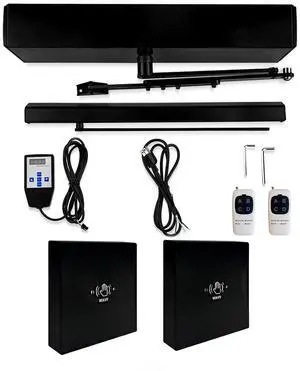 Automatic Electric Sensor Door Opener in Black Color with 2PCS Wired Black Square 3.39inch Touchless Door Switch M-605MH,Sensoring Distance Adjustable Up to 11.81inch Automatic Electric Sensor Door Opener in Black Color with 2PCS Wired Black Square 3.39inch Touchless Door Switch M-605MH,Sensoring Distance Adjustable Up to 11.81inch