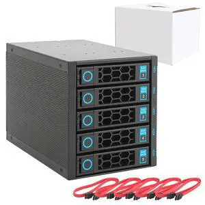 Internal Hard Drive Enclosure 5x2.5/3.5 SATA/SAS Hard Drive Backplane 6 Gbps HDD hotswap in 3xExternal 5.25" Bay Compatible with All Rack Types Internal Hard Drive Enclosure 5x2.5/3.5 SATA/SAS Hard Drive Backplane 6 Gbps HDD hotswap in 3xExternal 5.25" Bay Compatible with All Rack Types