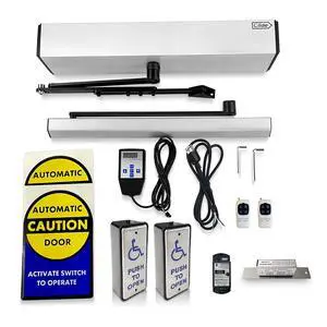 Handicap Push Button Door Opener,Auto Door Opener with Wireless Narrow Stainless Steel Handicap Push Buttons Olide-511 and 550lbs Fail Security Electric Strike Handicap Push Button Door Opener,Auto Door Opener with Wireless Narrow Stainless Steel Handicap Push Buttons Olide-511 and 550lbs Fail Security Electric Strike
