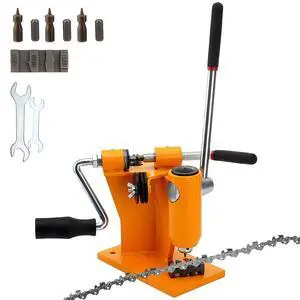 2-in-1 Chainsaw Chain Breaker and Spinner, Manual Chain Breaker and Rivet Spinner, Benchtop Chainsaw Chain Repair Tool with 3 Quenching Drill Bits, 3 Anvils, and 2 Hex Wrenches 2-in-1 Chainsaw Chain Breaker and Spinner, Manual Chain Breaker and Rivet Spinner, Benchtop Chainsaw Chain Repair Tool with 3 Quenching Drill Bits, 3 Anvils, and 2 Hex Wrenches