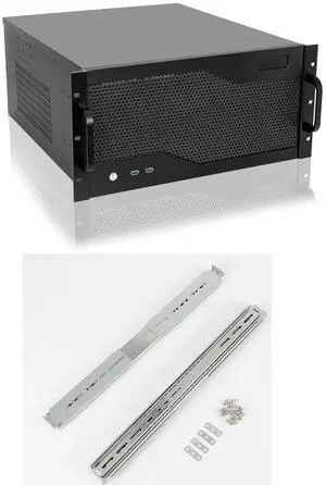 5U Liquid Cooling Chassis Black with 20" Sliding Rail 5U Liquid Cooling Chassis Black with 20" Sliding Rail