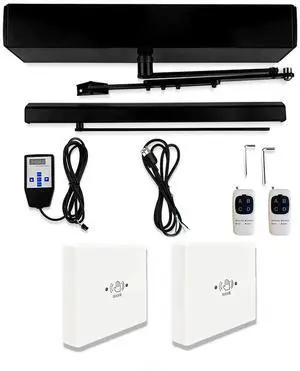 Automatic Infrared Sensor Door Opener in Black Color with 2PCS Wired White Square 3.39inch Touchless Door Switch M-605MH,Surface-Mounted Hand Wave Infrared Sensor to Open Swing Door Automatic Infrared Sensor Door Opener in Black Color with 2PCS Wired White Square 3.39inch Touchless Door Switch M-605MH,Surface-Mounted Hand Wave Infrared Sensor to Open Swing Door