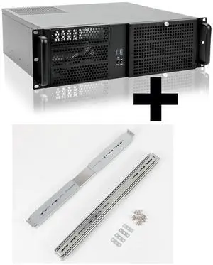 20" Rail with 3U Chassis 3x5.25 / ATX PSU Upside and Down Both Support 20" Rail with 3U Chassis 3x5.25 / ATX PSU Upside and Down Both Support