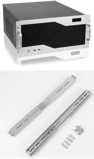 5U Liquid Cooling Chassis Silver with 20" Sliding Rail 5U Liquid Cooling Chassis Silver with 20" Sliding Rail