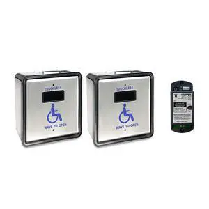 Wireless Handicap Wave Sensor Switch with Handicapped Logo Wireless Wave to Open Automatic Door,Stainless Steel 4.5'' Square Panel Olide-512N,WiFi Function Available Wireless Handicap Wave Sensor Switch with Handicapped Logo Wireless Wave to Open Automatic Door,Stainless Steel 4.5'' Square Panel Olide-512N,WiFi Function Available