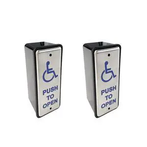 Narrow Wired Push Button 2PCS for Handicapped Stainless Steel Button Olide-515 with Handicap Logo Size 1.97''x4.72'' Narrow Wired Push Button 2PCS for Handicapped Stainless Steel Button Olide-515 with Handicap Logo Size 1.97''x4.72''