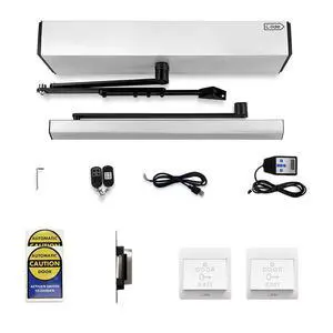 Electric Door Opener Automatic Door Operator with Electric Lock | with DC12V 550lbs Fail Safe Electric Strike, Electric Automatic Door Opener with Electric Strike Electric Door Opener Automatic Door Operator with Electric Lock | with DC12V 550lbs Fail Safe Electric Strike, Electric Automatic Door Opener with Electric Strike