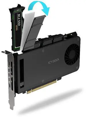 Removable 4 Bay Quad M.2 NVMe SSD to PCIe 4.0 x16 Mobile Rack Enclosure/Adapter Card for PCIe Expansion Slot | ExpressSlot Slide MB204MP-1B Removable 4 Bay Quad M.2 NVMe SSD to PCIe 4.0 x16 Mobile Rack Enclosure/Adapter Card for PCIe Expansion Slot | ExpressSlot Slide MB204MP-1B