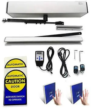 No Touch Automatic Door Opener Touchless Glass Swing Door with 2pcs Wired High Sensitivity Touchless Hand Sensor Switches No Touch Automatic Door Opener Touchless Glass Swing Door with 2pcs Wired High Sensitivity Touchless Hand Sensor Switches