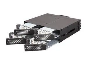 4 Bay 2.5 SAS/SATA HDD/SSD Metal Mobile Rack Enclosure for 5.25" Bay (with Fan Control) | ToughArmor MB607SP-B 4 Bay 2.5 SAS/SATA HDD/SSD Metal Mobile Rack Enclosure for 5.25" Bay (with Fan Control) | ToughArmor MB607SP-B